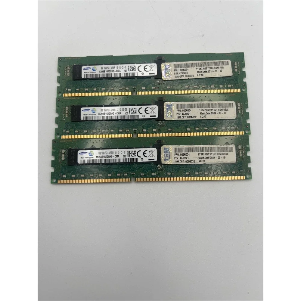 Samsung Compatible 3 x 8G 24GB M393B1G70QH0-CMA ECC 1866MHz DDR3 1Rx4 Server RAM